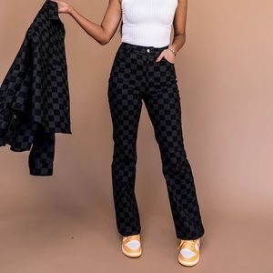 Lala jagger checkered pants (M)